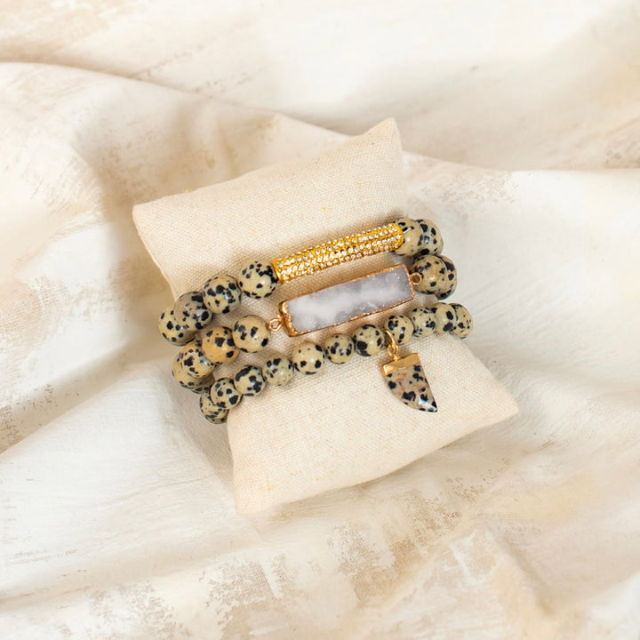 The Dalmatian Haven Druzy Bracelet Stack
