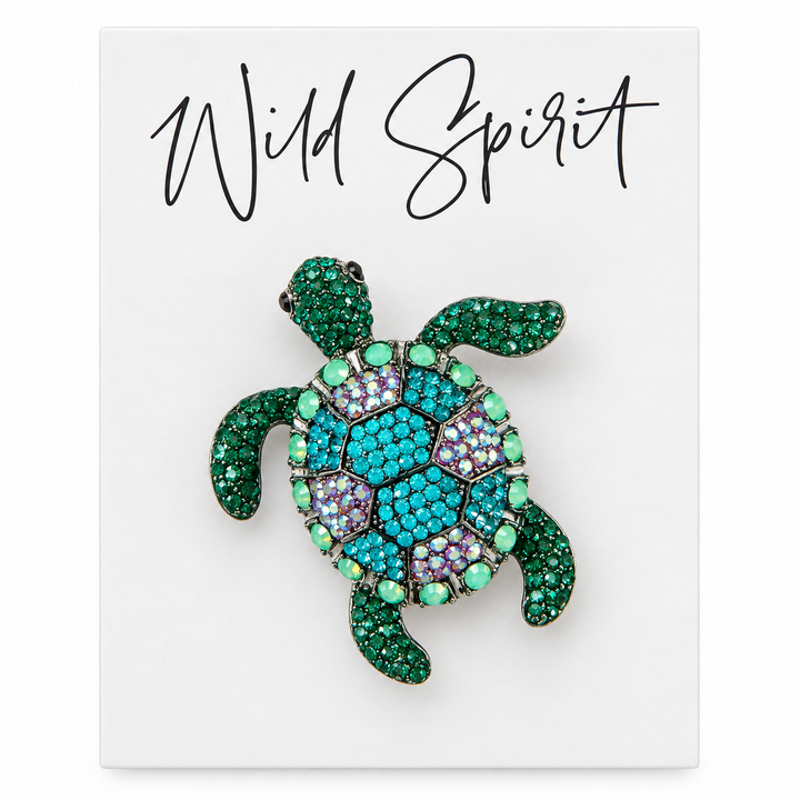 a brooch with a turtle design