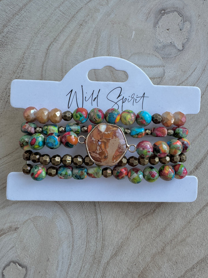 The Orange Jasper Bracelet Stack