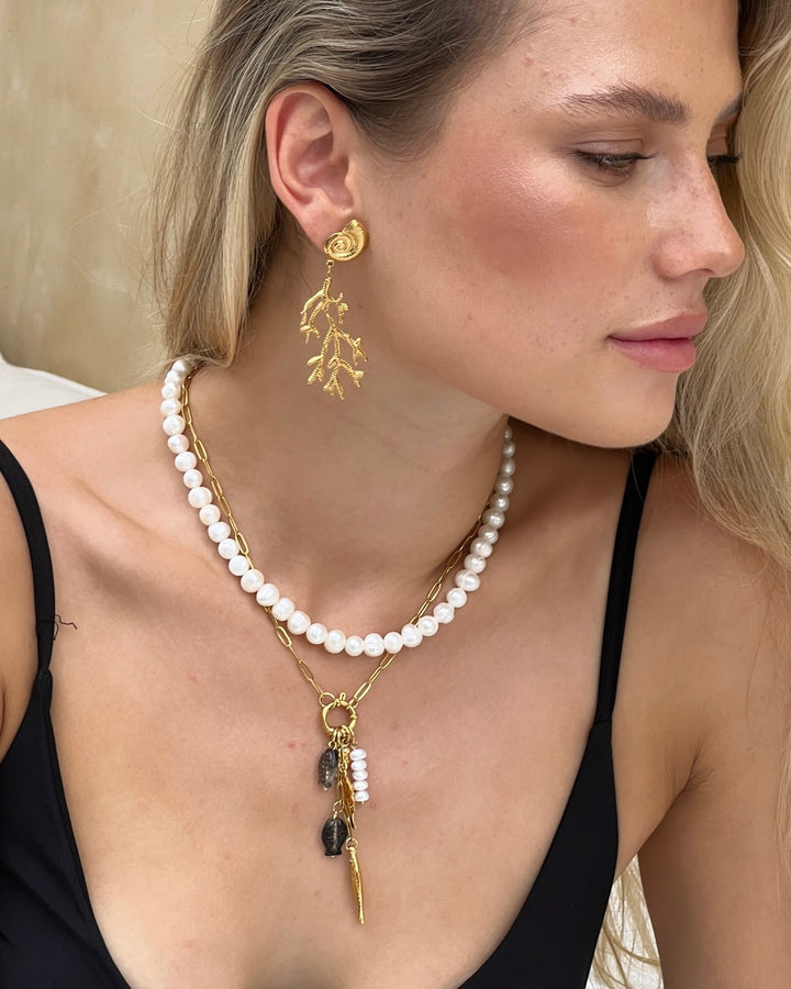 Kai Fish Charm Gold Plated Waterproof Necklace
