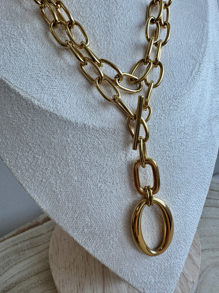 Caprice Chunky Gold Plated Waterproof Necklace