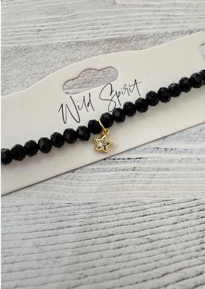 Black Star Twilight Charm Bracelet