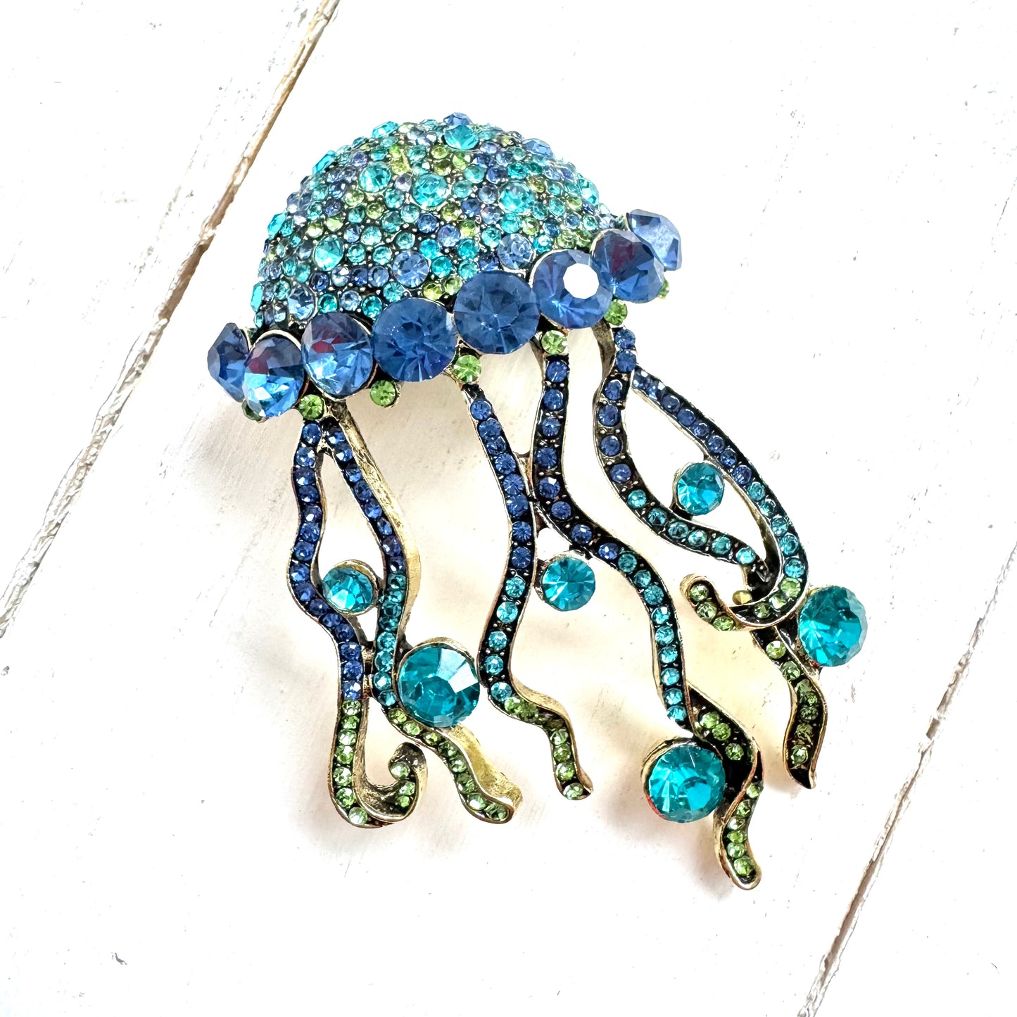 Giant Blue Octopus Brooch