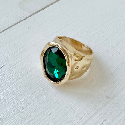 Betsy Cocktail Ring - Green