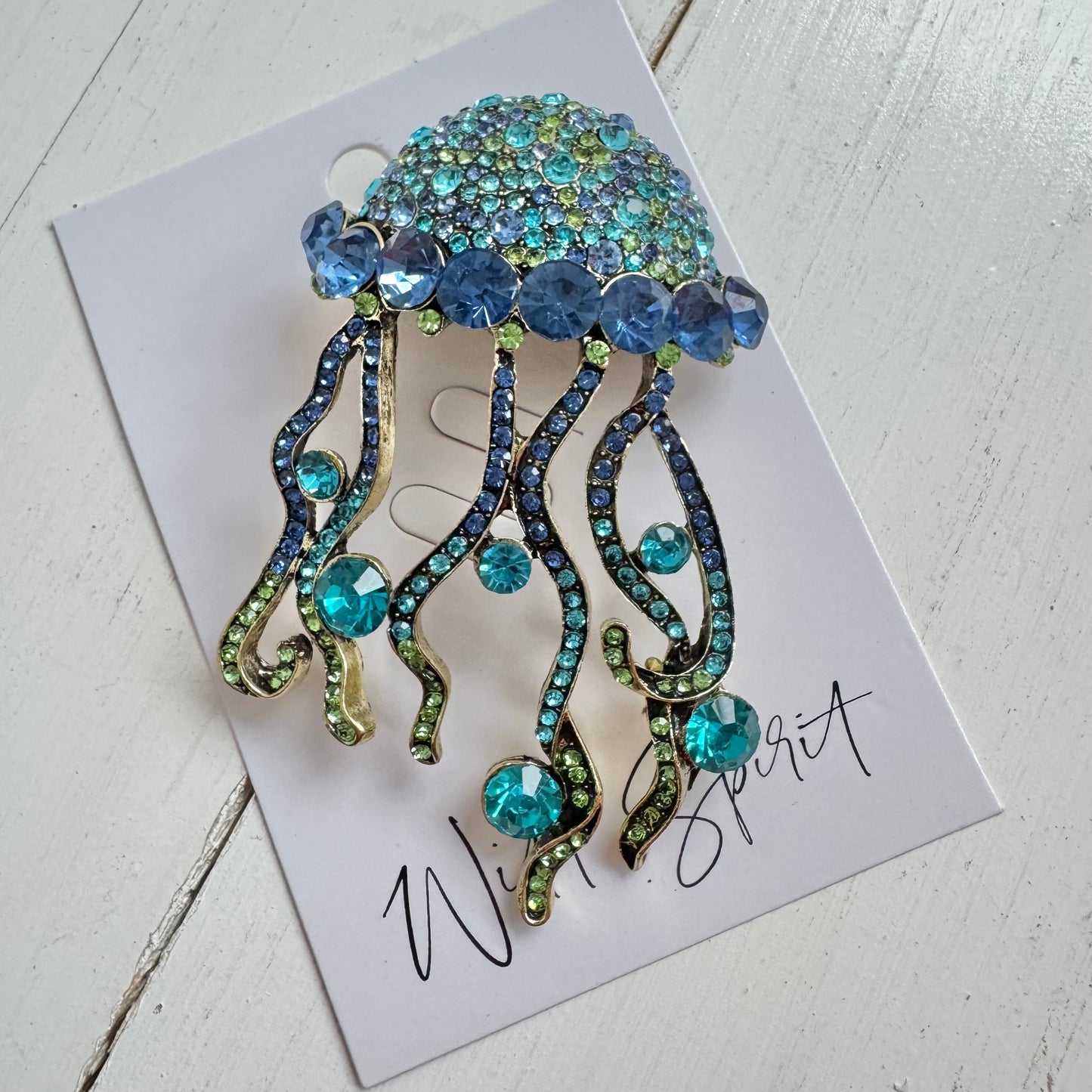 Giant Blue Octopus Brooch