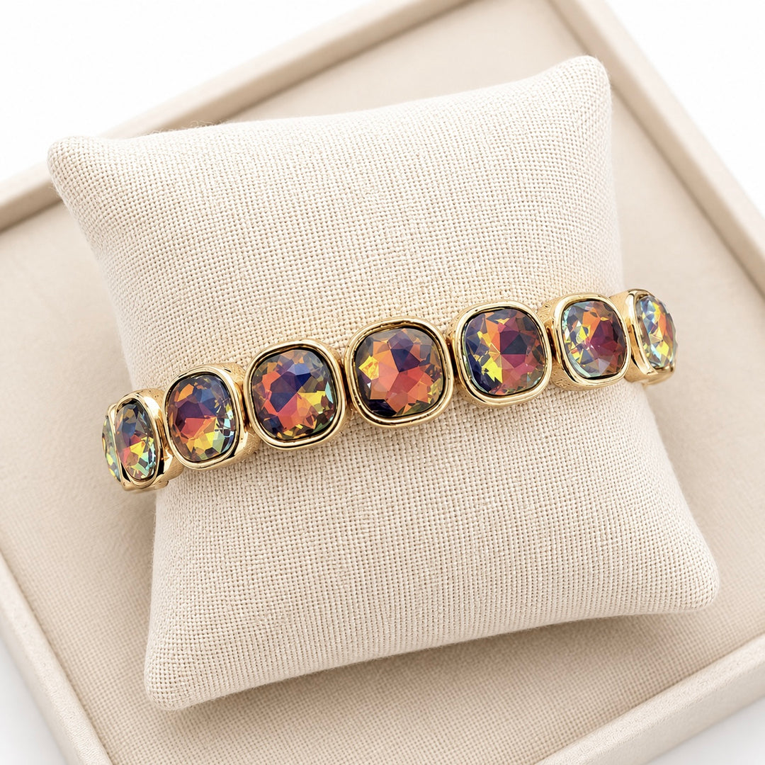 Bronze Square Bling Bracelet