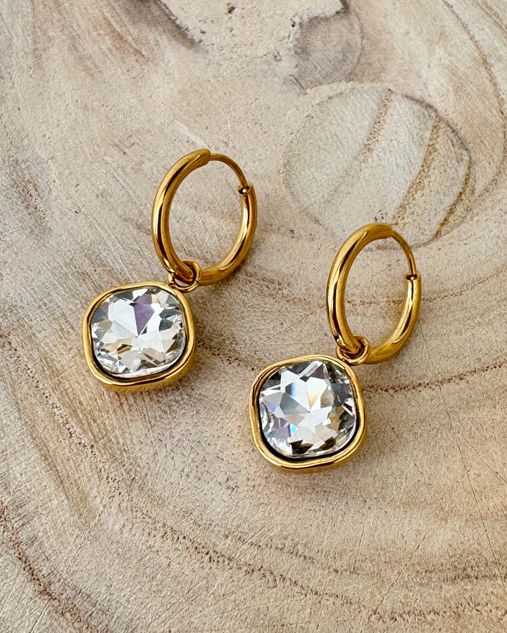The Square Bling Gold Plated Waterproof Earrings (Pre-Order del early Jan)