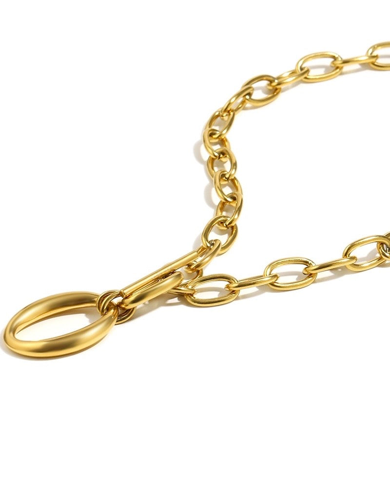 Caprice Chunky Gold Plated Waterproof Necklace
