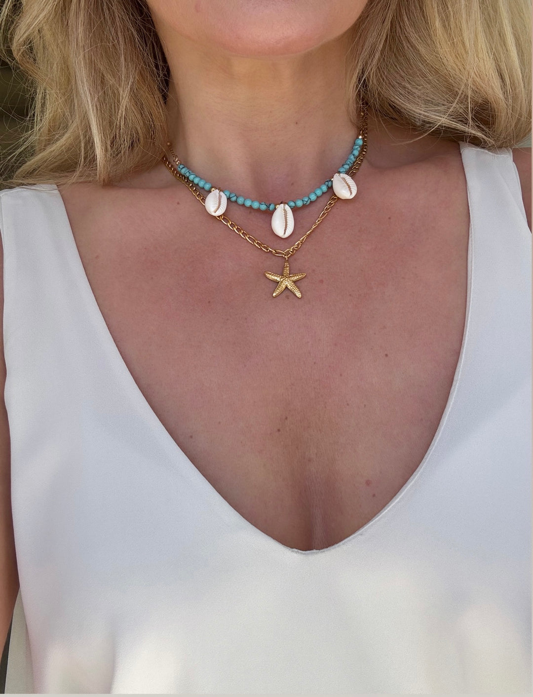 The Cali Shell Gold Plated Waterproof Necklace