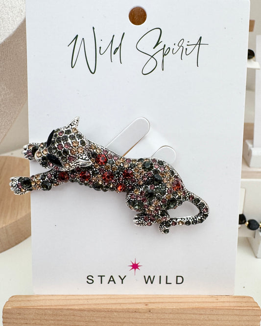Pink Cheetah Brooch