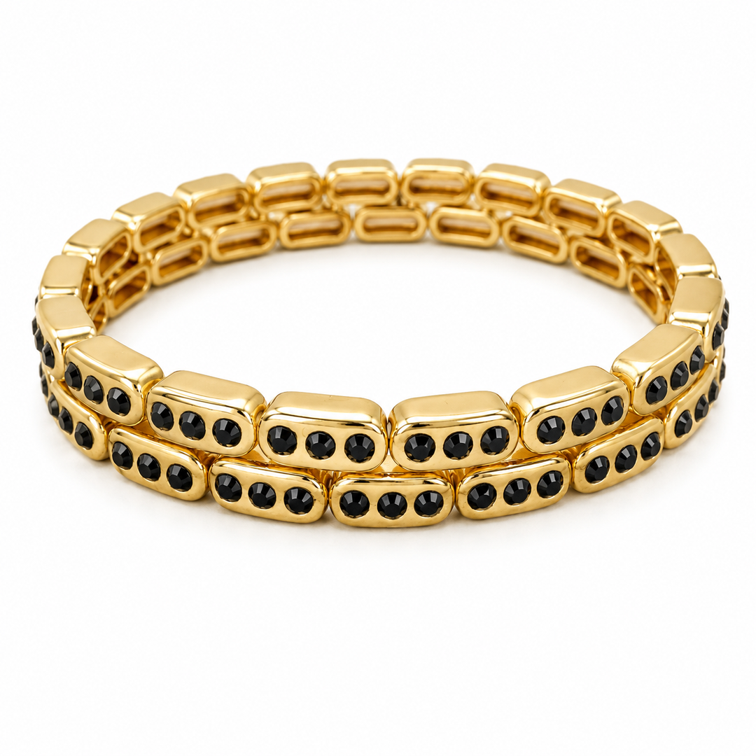 Black Crystal Tyler Bling Bracelet