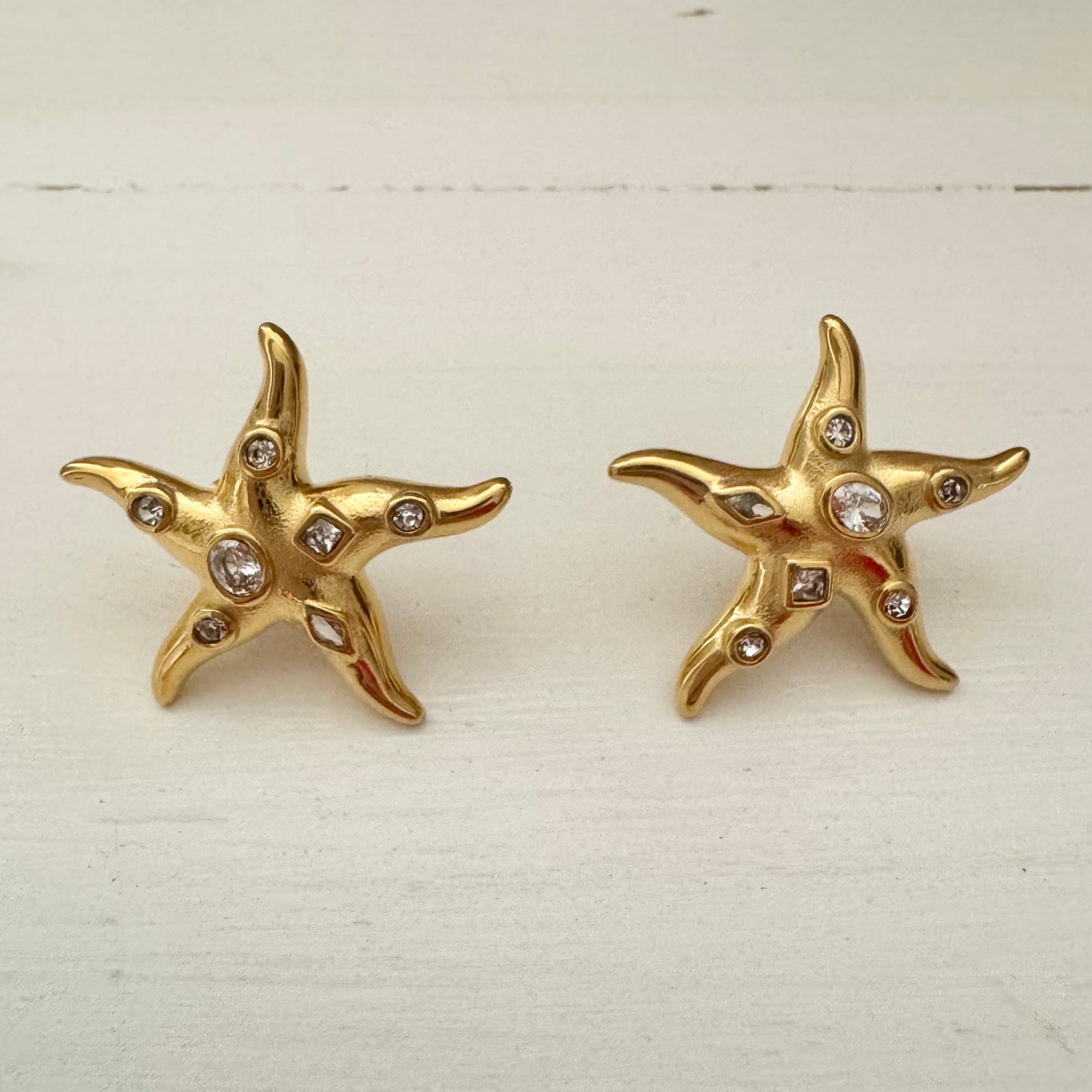 Bling Starfish Earrings