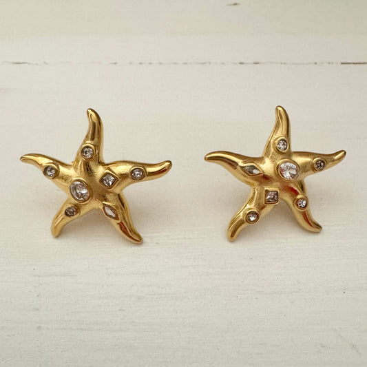 Bling Starfish Earrings