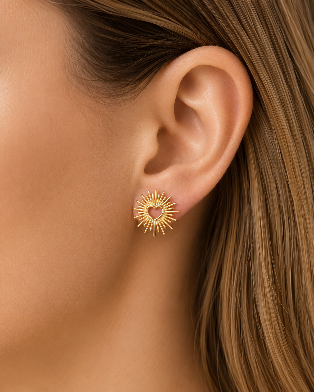 Loveburst Gold Plated Waterproof Earrings
