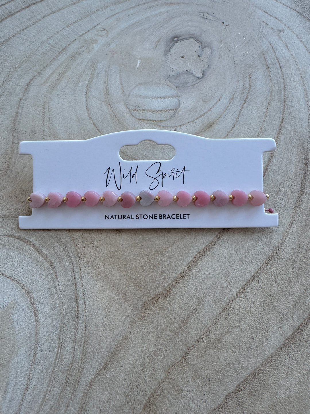 The Rose Pink Jasper Mini Heart Bracelet