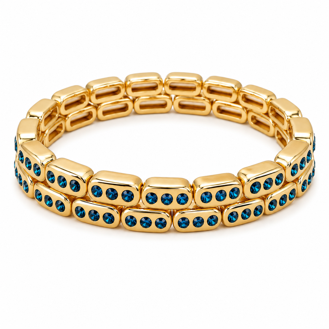 Blue Crystal Tyler Bling Bracelet