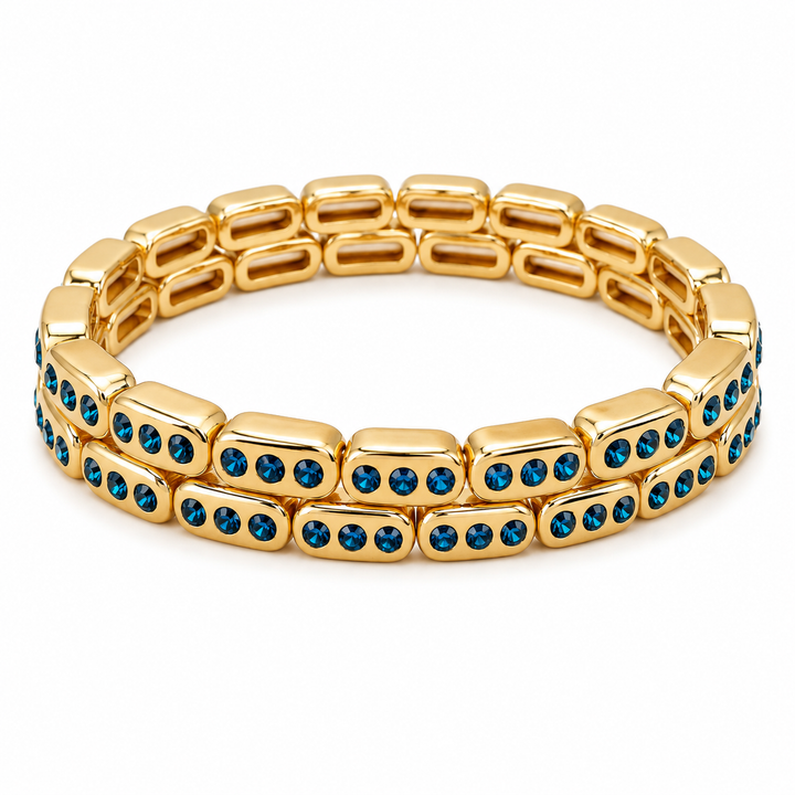 Blue Crystal Tyler Bling Bracelet