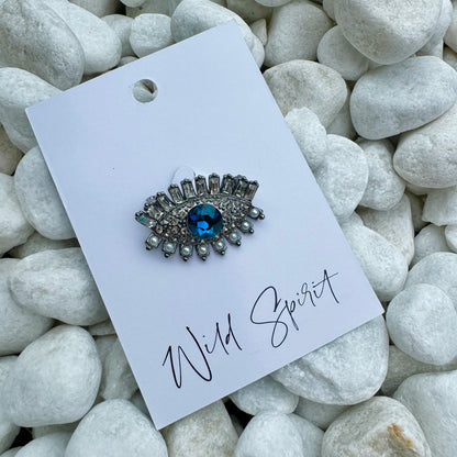 Blue Eye of Protection Brooch