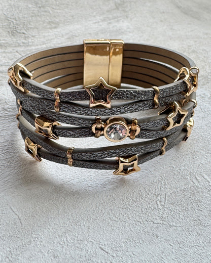 The Grey Starlight Boho Cuff