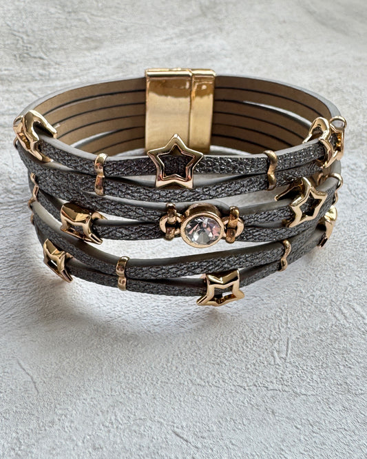 The Grey Starlight Boho Cuff