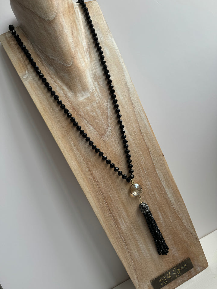 The Black Tassel Necklace