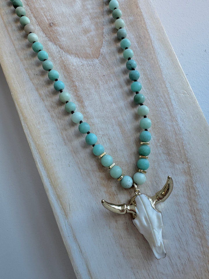 Amazonite Wildhorn Necklace