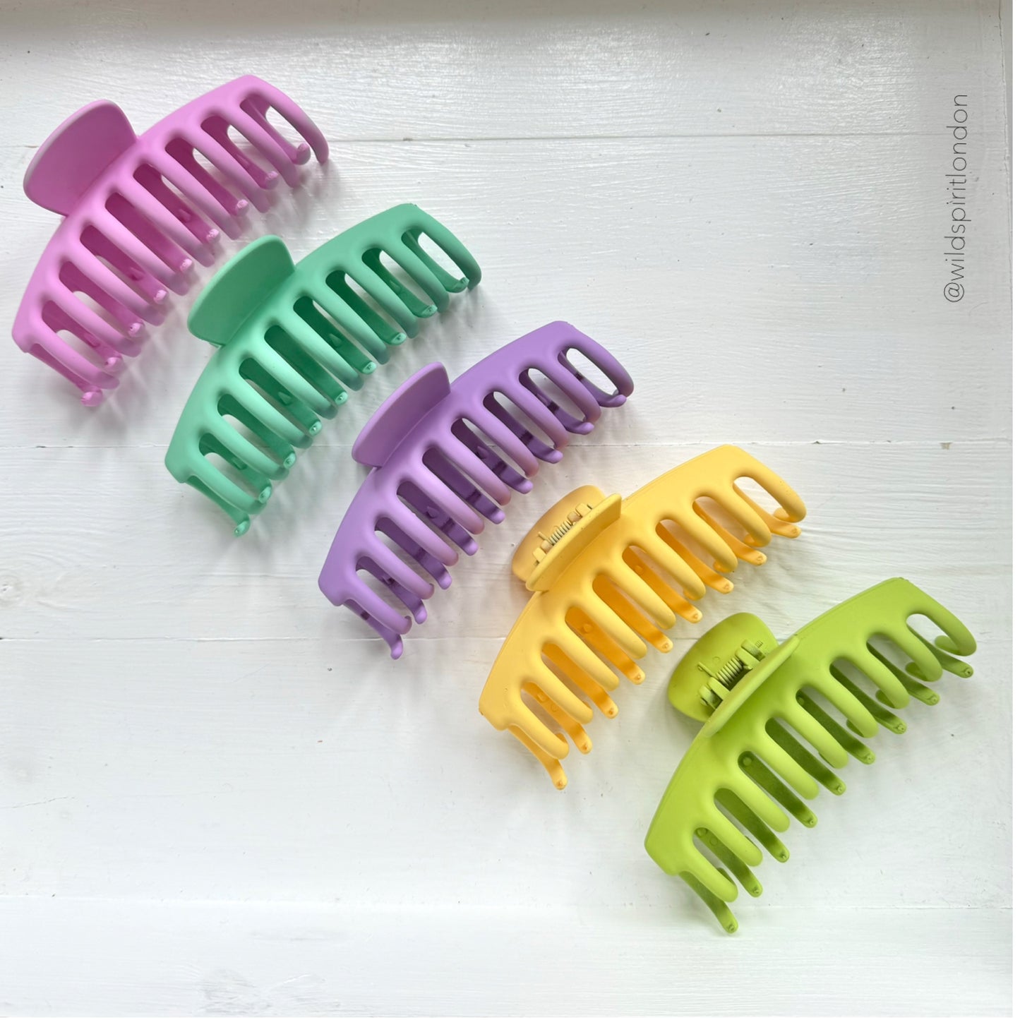 Pack of 5 Large Hair Claws - MIX F