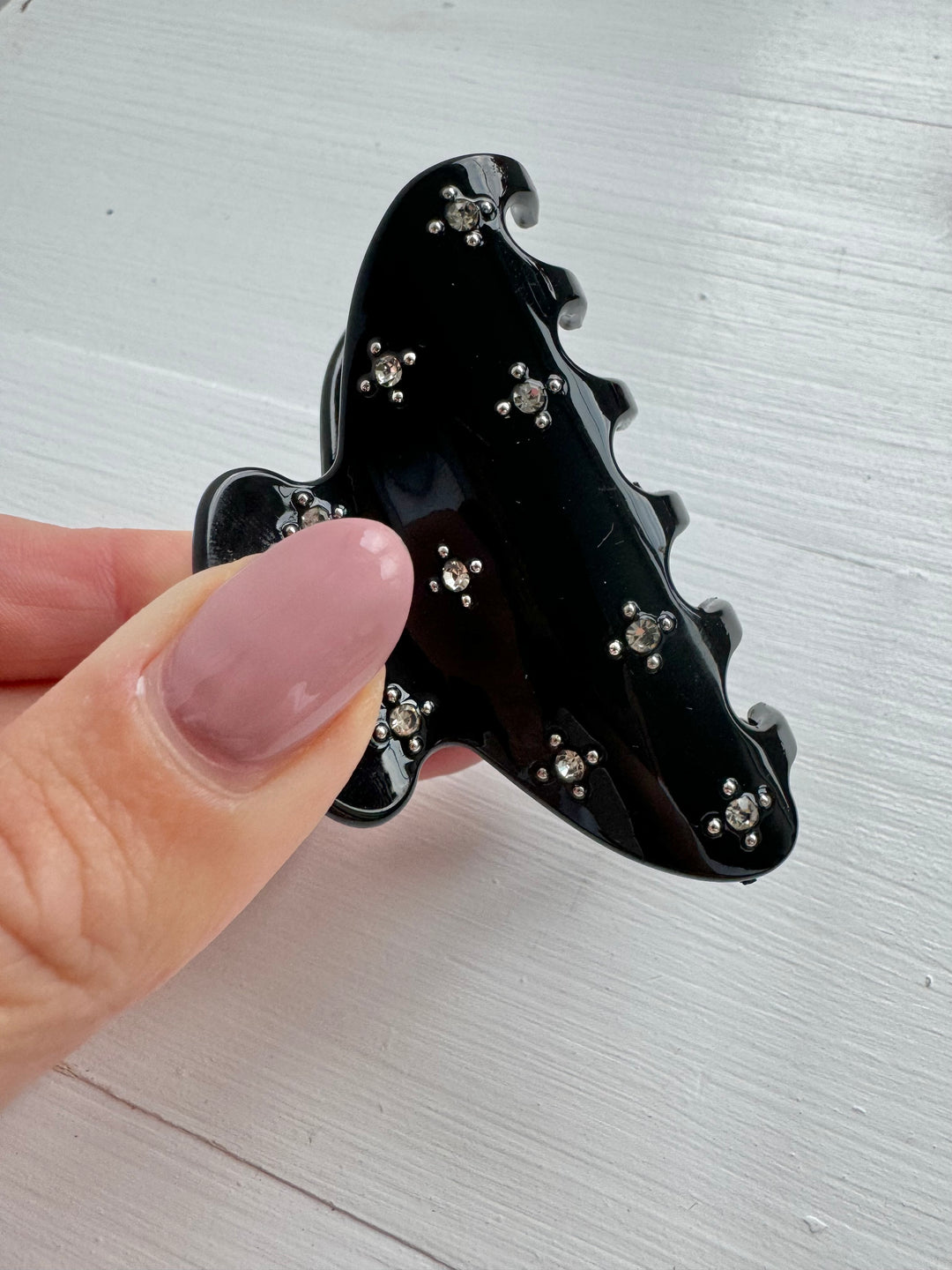 Black Diamanté Hair Claw (Pack of 7)