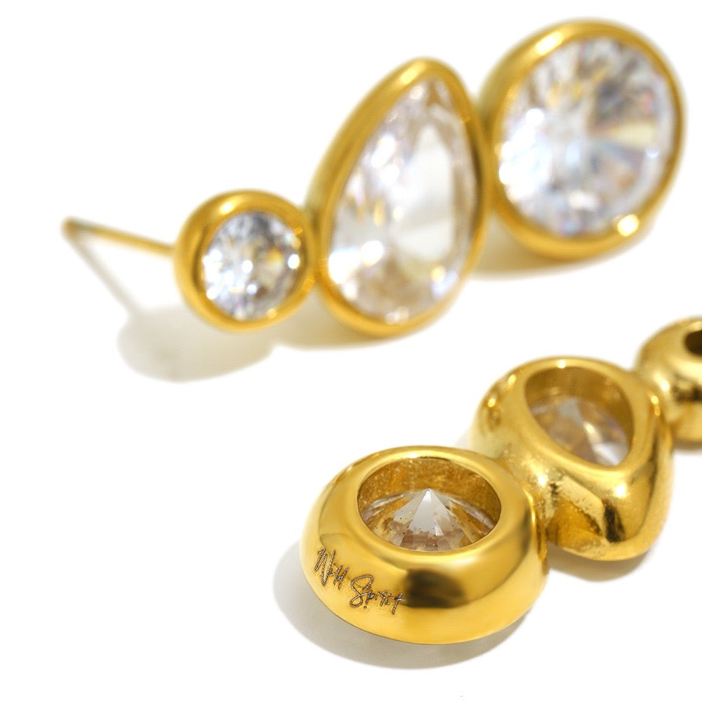 Glamza Gold Plated Waterproof Earrings