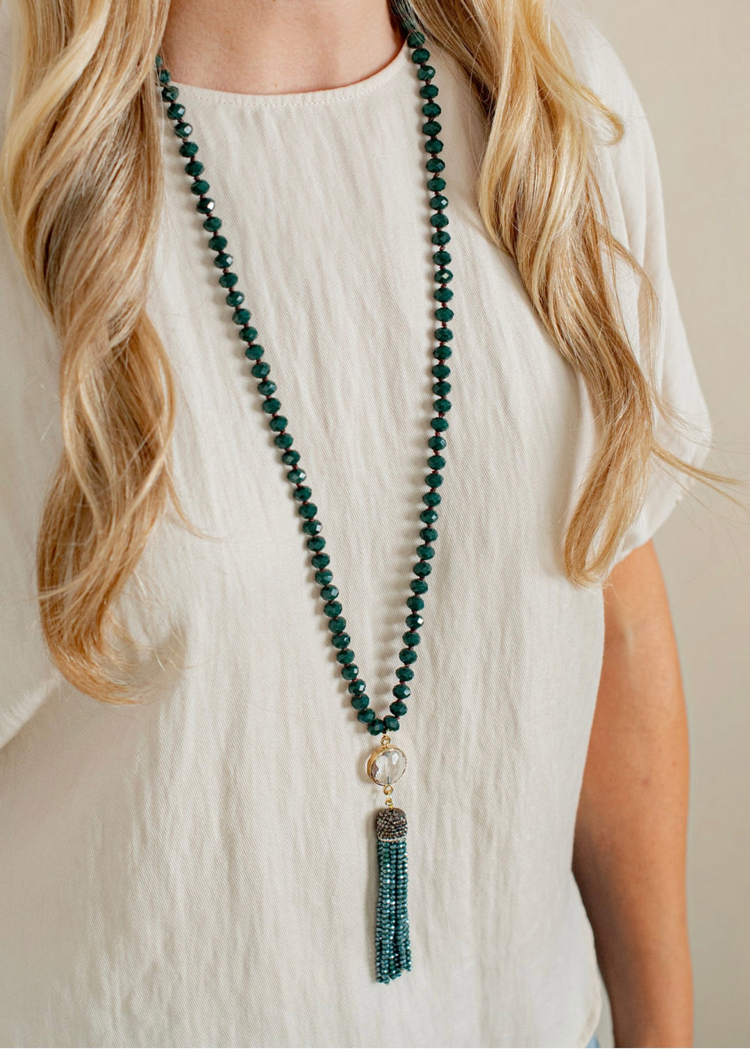 The Green Tassel Necklace