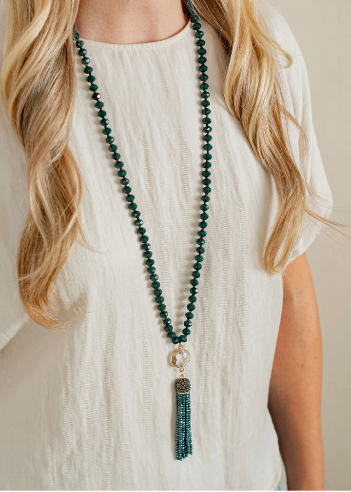 The Green Tassel Necklace