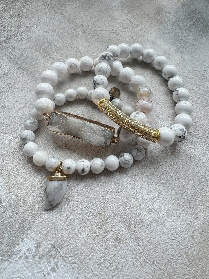The White Haven Druzy Bracelet Stack