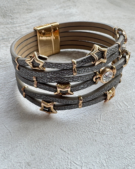 The Grey Starlight Boho Cuff