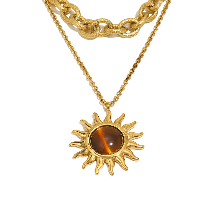 The Tiger Eye Solstice Gold Plated Waterproof Necklace