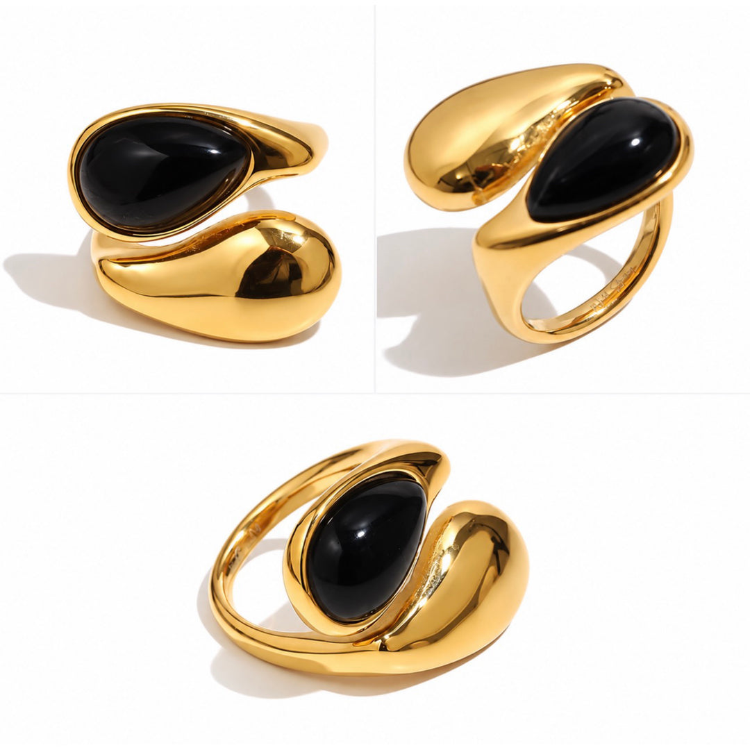 Black Zena Gold Ring