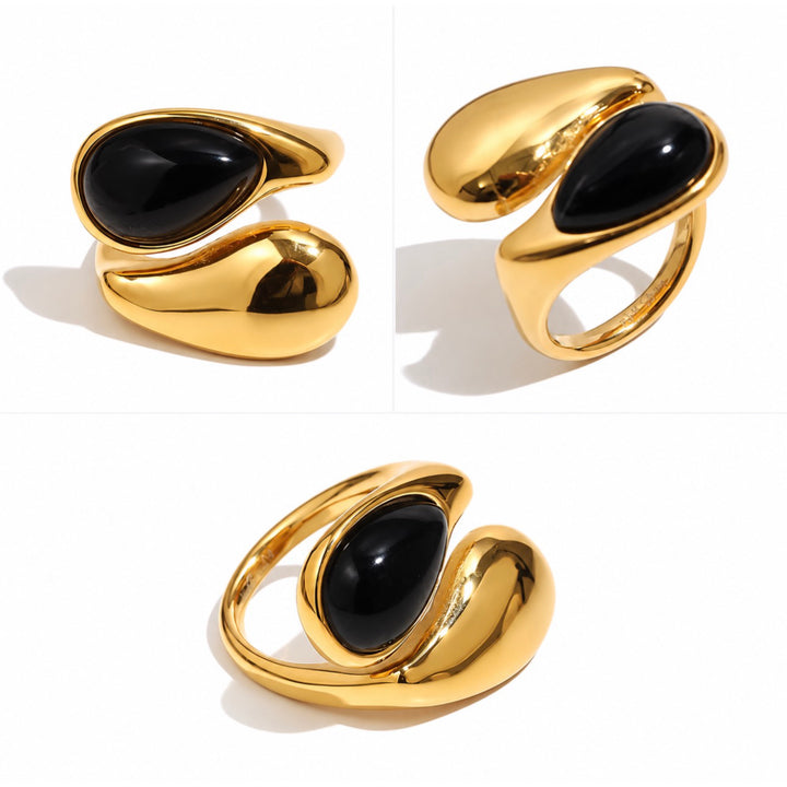 Black Zena Gold Ring