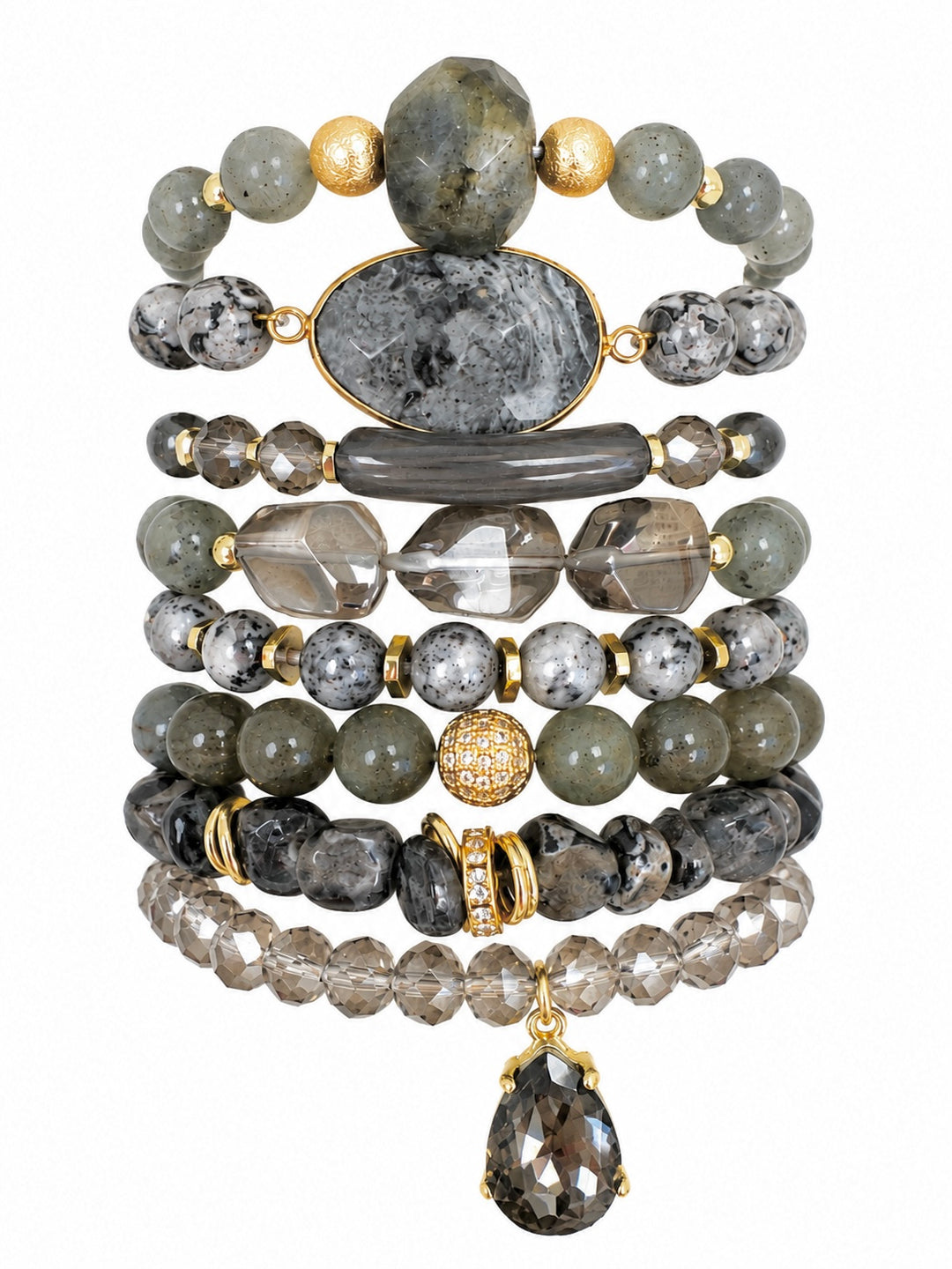 Labradorite Set of 8 Bracelets