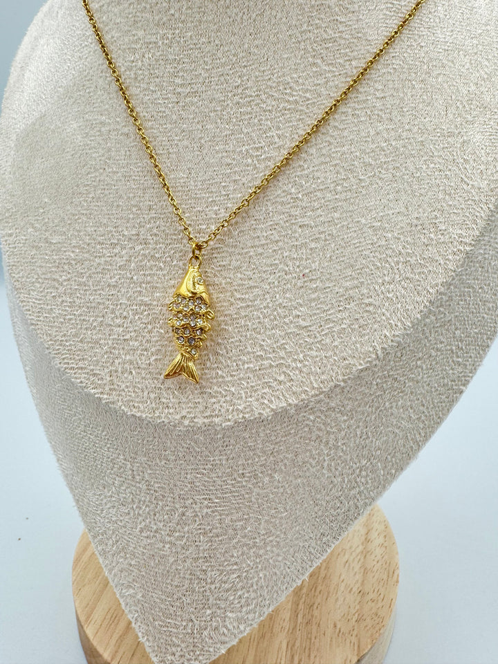 The Shimmerfish Gold Plated Waterproof Necklace