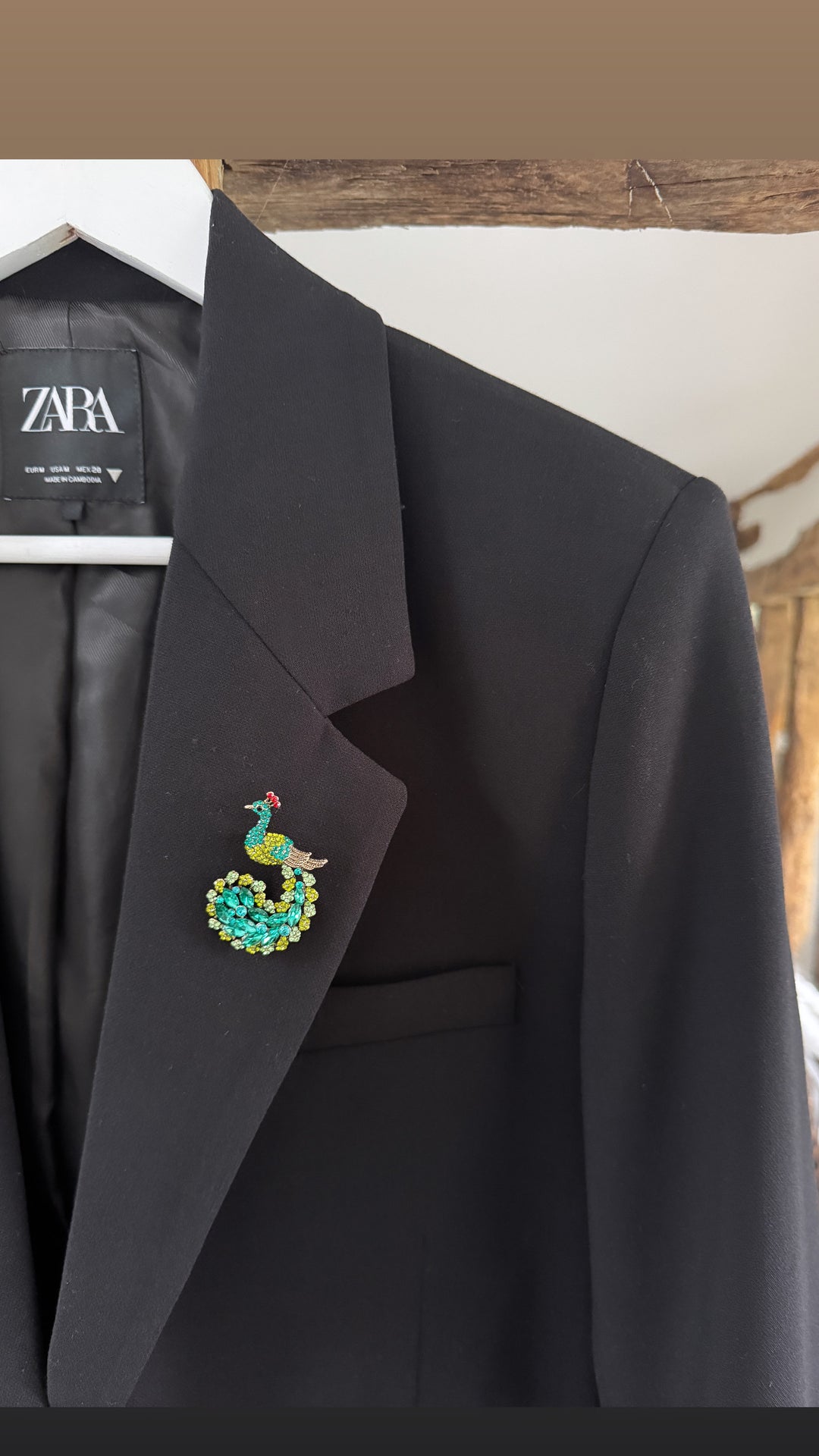 Posh Peacock Brooch