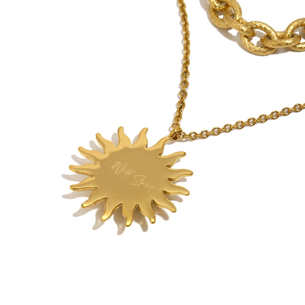The Tiger Eye Solstice Gold Plated Waterproof Necklace