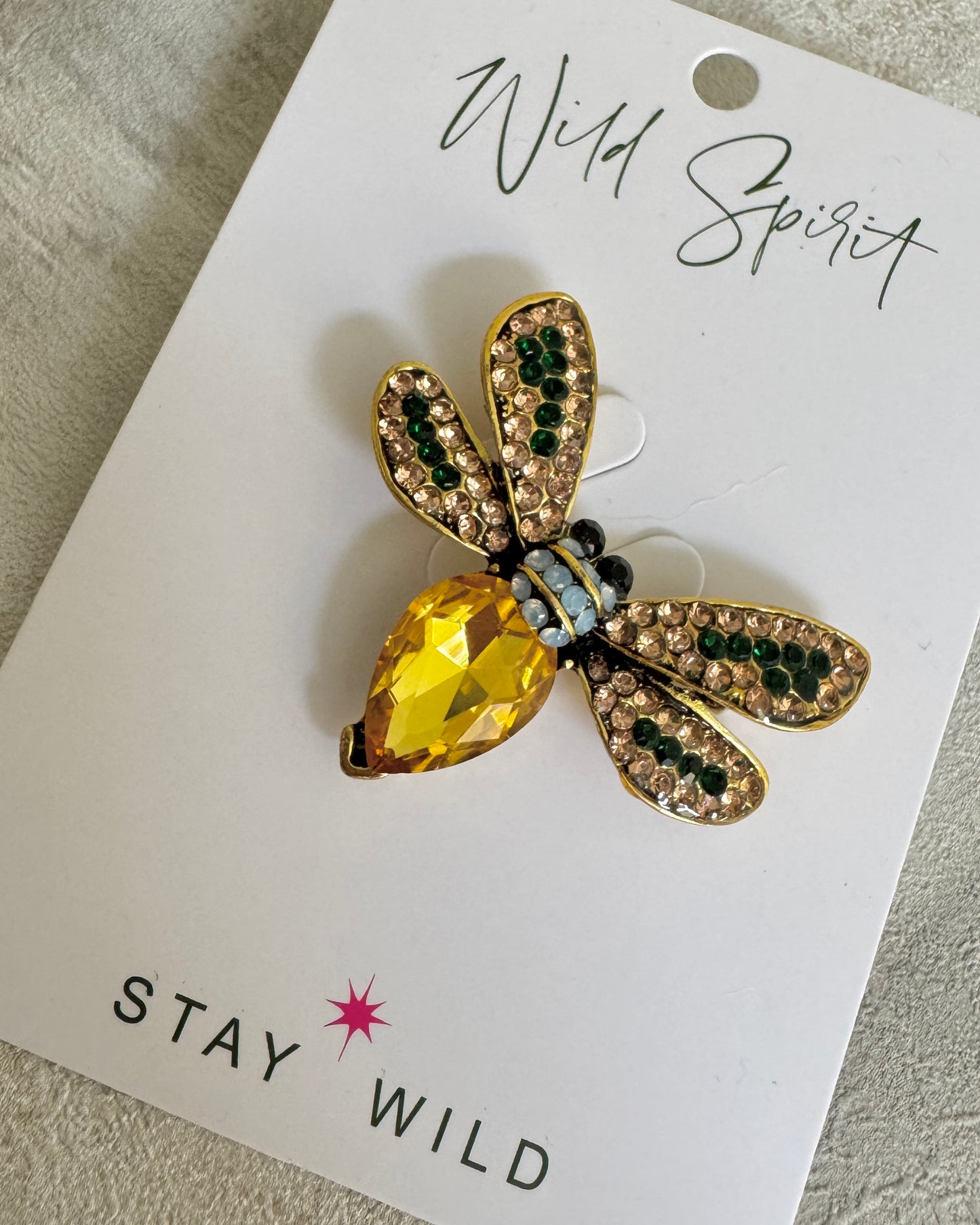 Yellow Bee Brooch