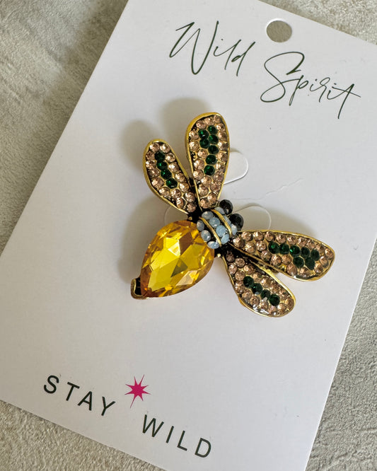 Yellow Bee Brooch