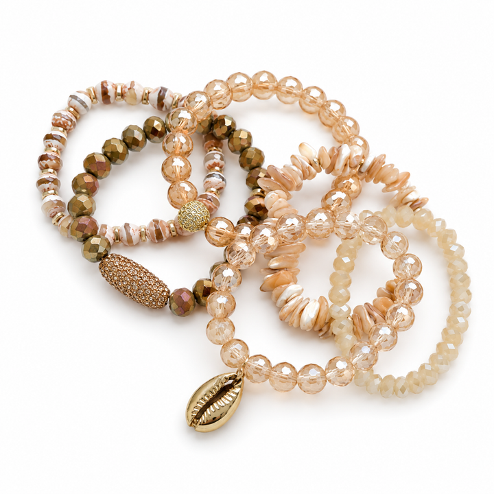 The Cove Natural Stone Bracelet Stack