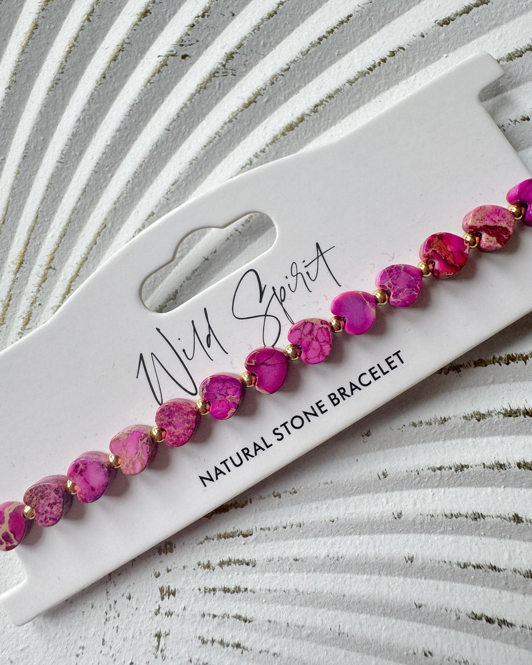 Plum Jasper Mini Heart Bracelet