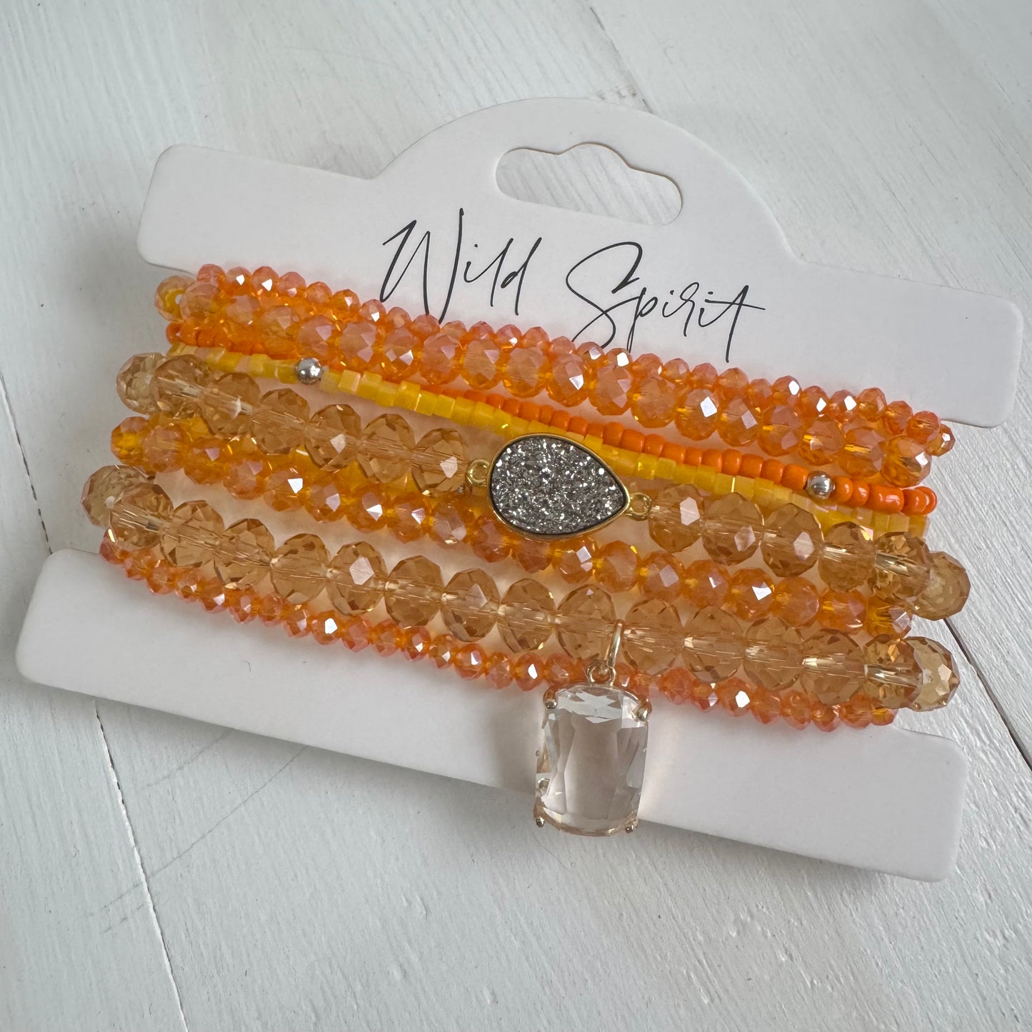 Orange Bright Bracelet Stack