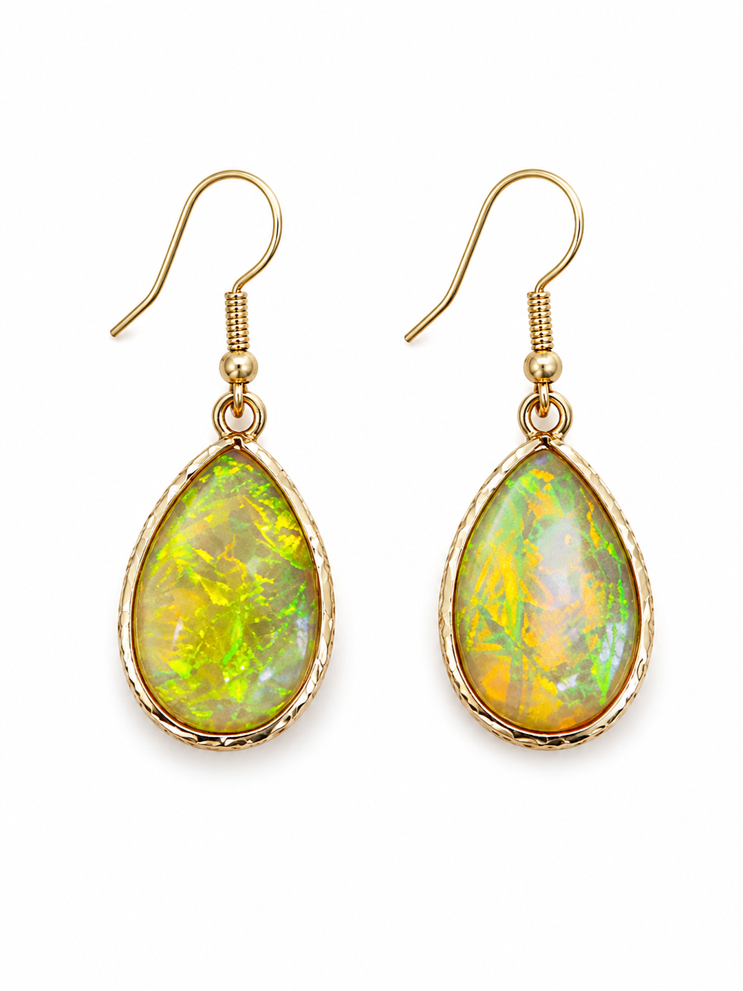 Yellow Opalescent Earrings