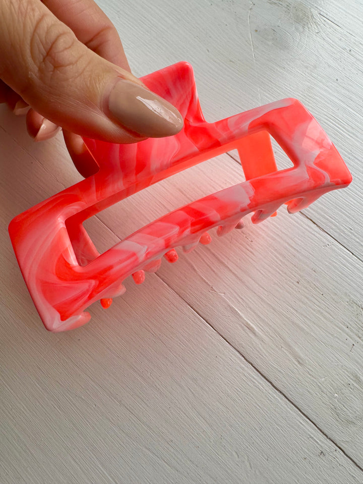 Neon Large Hair Claws (Mix 6 Pack)