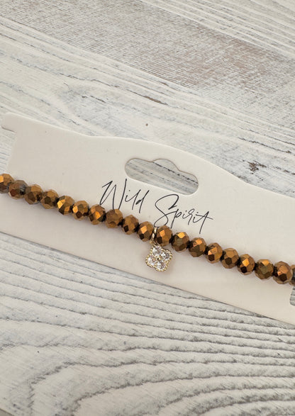 Bronze Clover Twilight Charm Bracelet