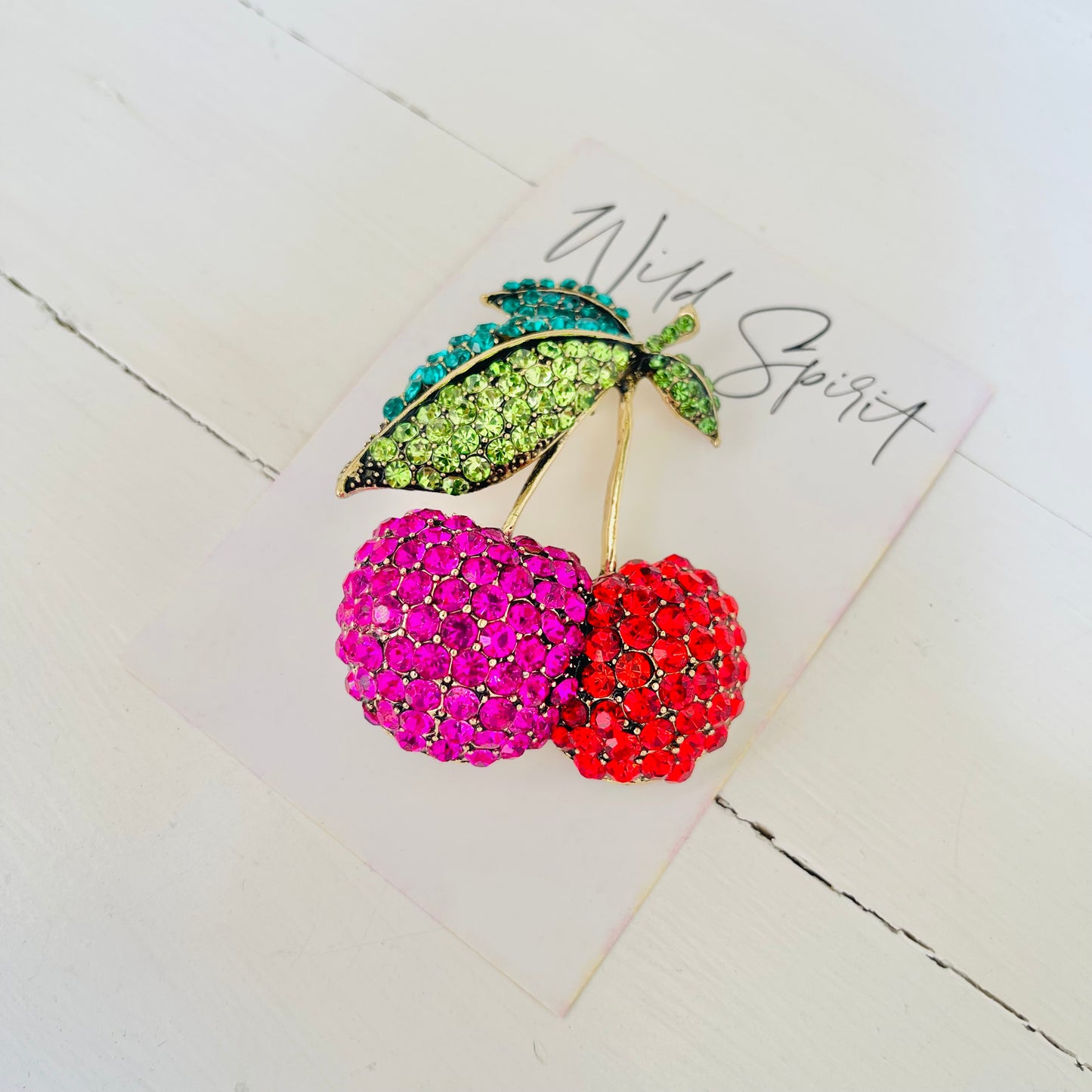 Cherry Bling Brooch