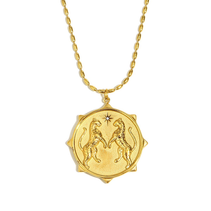Wild Spirit Cheetah Gold Plated Waterproof Necklace